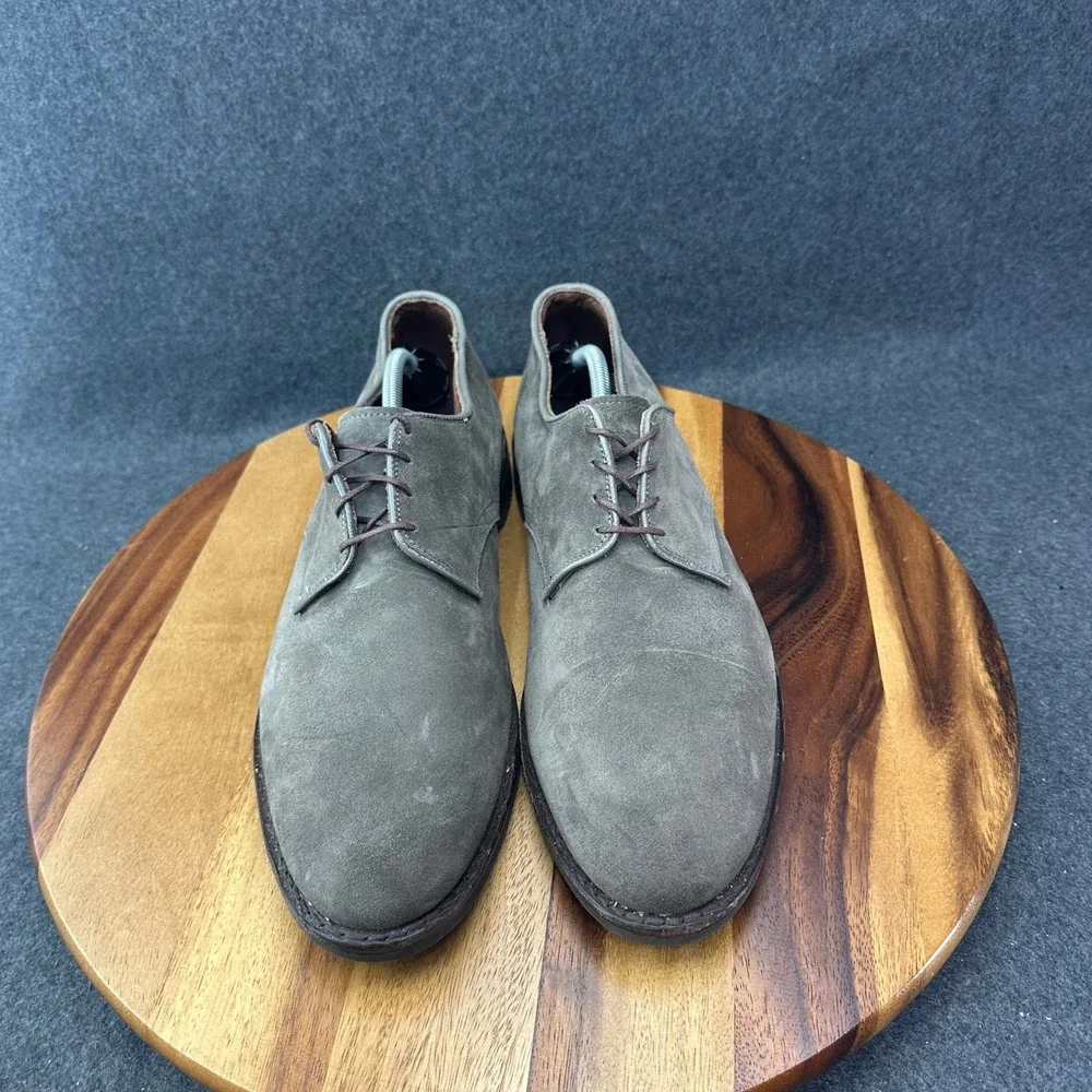 Allen Edmonds 6244 Nomad Grey Suede Buck Plain Toe Derby Shoes Men's 13D
